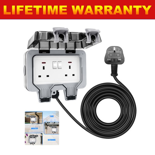 Exterior double plug socket - double,