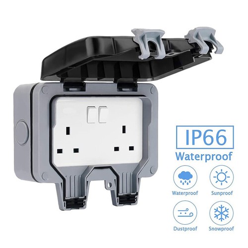 Outdoor double plug socke - double,