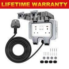 Exterior Double Plug Socket