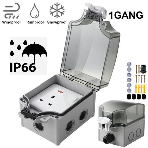 Waterproof outdoor plug - plug, socket