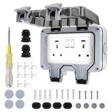 Outdoor Double Plug Socket 1m