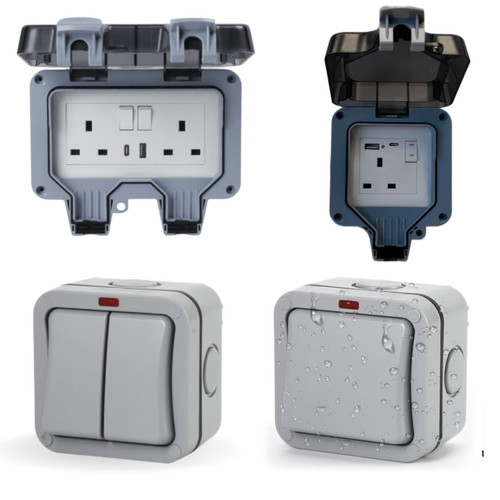 Outdoor double plug socket - plug,